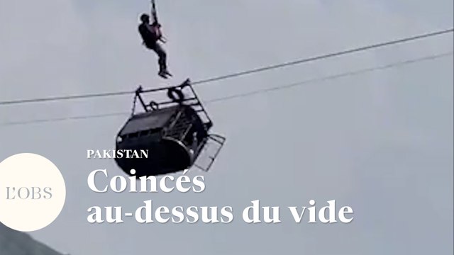 Au Pakistan, six enfants et deux adultes sont bloqués dans un téléphérique à 300 mètres du sol