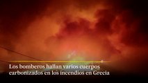 Los bomberos hallan varios cuerpos calcinados en los incendios en Grecia