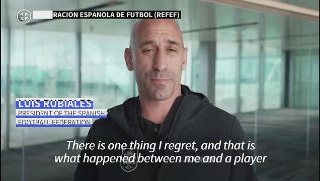 Spanish football boss apologises for kissing World Cup star at ceremony