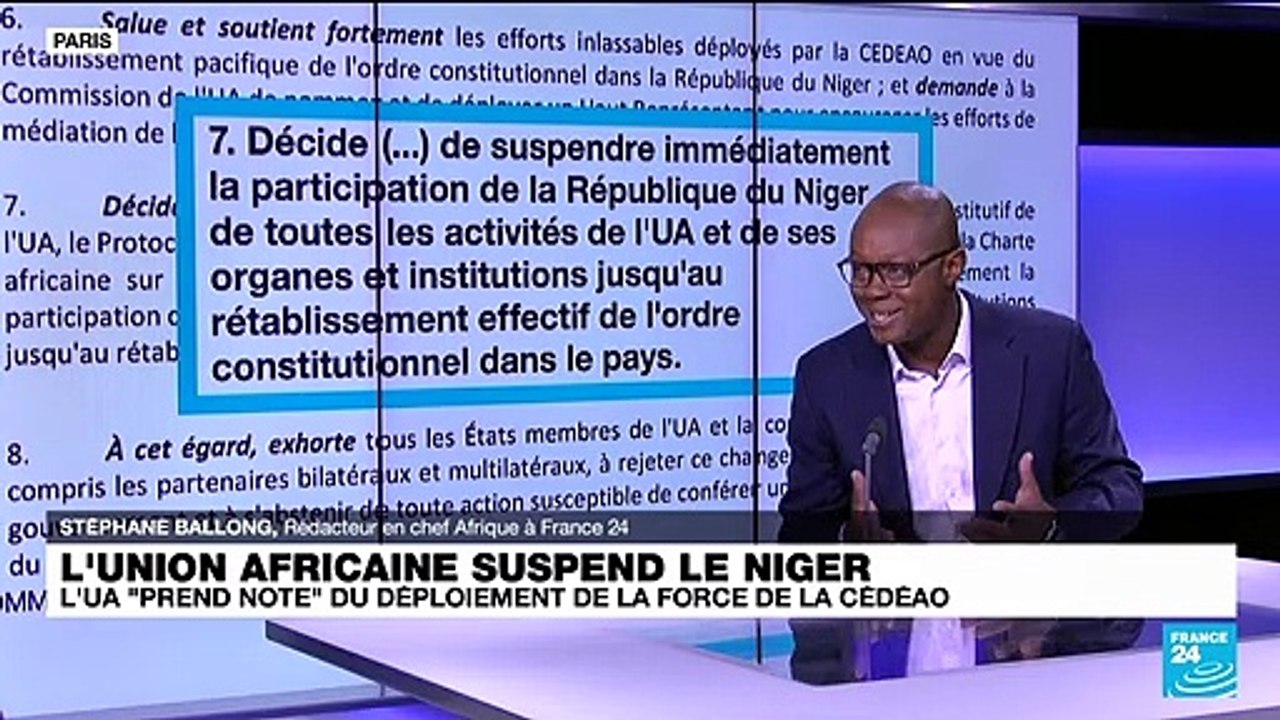 L'Union Africaine suspend le Niger de ses institutions après le coup d'État