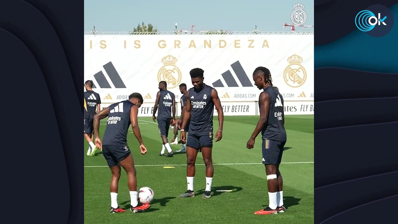 Demasiada calidad: Rodrygo y Camavinga se divierten en el entrenamiento del Real Madrid