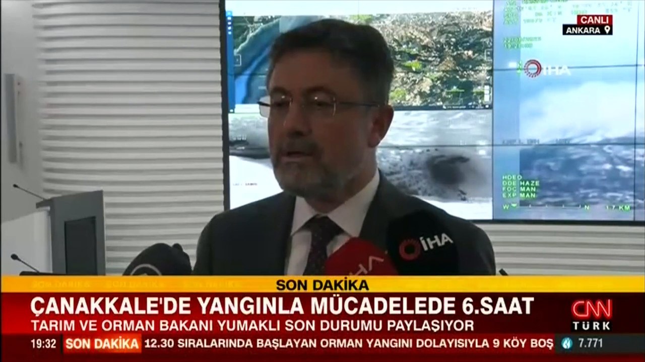 Çanakkale'de orman yangını! 9 köy boşaltıldı