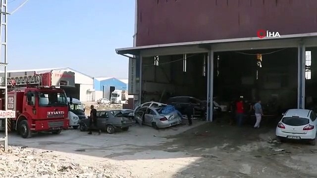 L'incendie dans l'atelier de carrosserie de Hatay a été éteint avant de se propager à d'autres lieux de travail