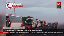 Mueren 15 migrantes en autobús tras chocar con tráiler en la Tehuacán-Oaxaca