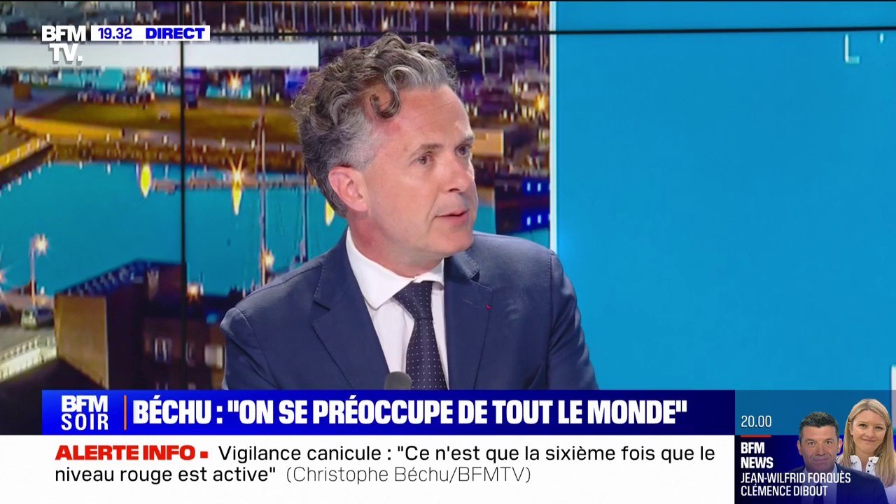 Canicule: "La logique qu'il y a à regarder si on ne doit pas aller vers des journées réduites existe", pour Christophe Béchu (ministre de la Transition écologique et de la Cohésion des territoires)