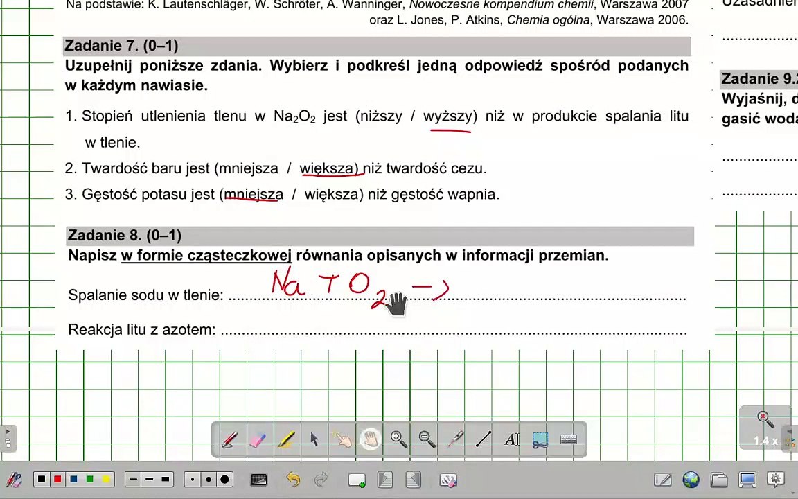 ZADANIE 7, 8, 9 CKE 2021 MAJ METALE, NIEMETALE