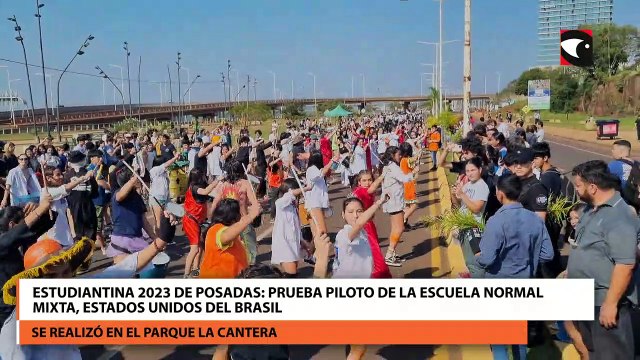 Estudiantina 2023 de Posadas: Prueba piloto de la escuela Normal Mixta, Estados Unidos del Brasil