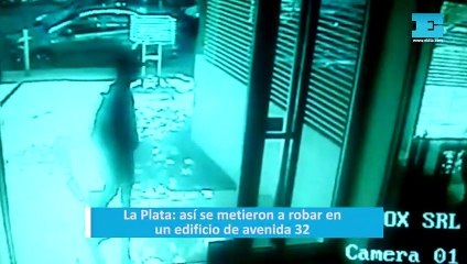 La Plata: así se metieron a robar en un edificio de avenida 32