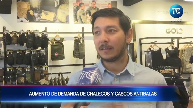 Aumenta la demanda de chalecos y cascos antibalas en Ecuador