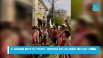 El aliento para el Pincha, arrancó en las calles de San Pablo