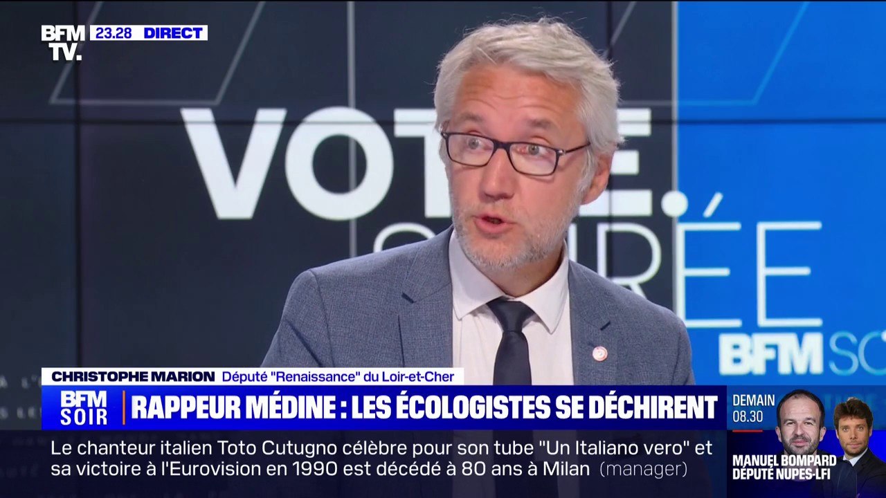 Médine aux journées d'été d'EELV: "Quand on regarde l'histoire du rappeur Médine, c'est une succession de débordements et d'excuses", pour Christophe Marion (député Renaissance du Loir-et-Cher)