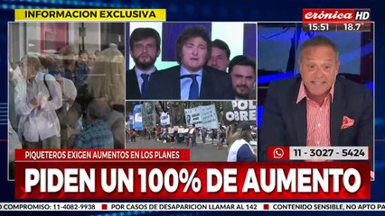 Piqueteros piden aumento del 100% en los planes sociales