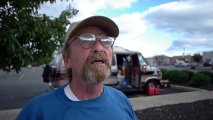 Homeless man lost the house he lived in for 27 years and now lives in a van.