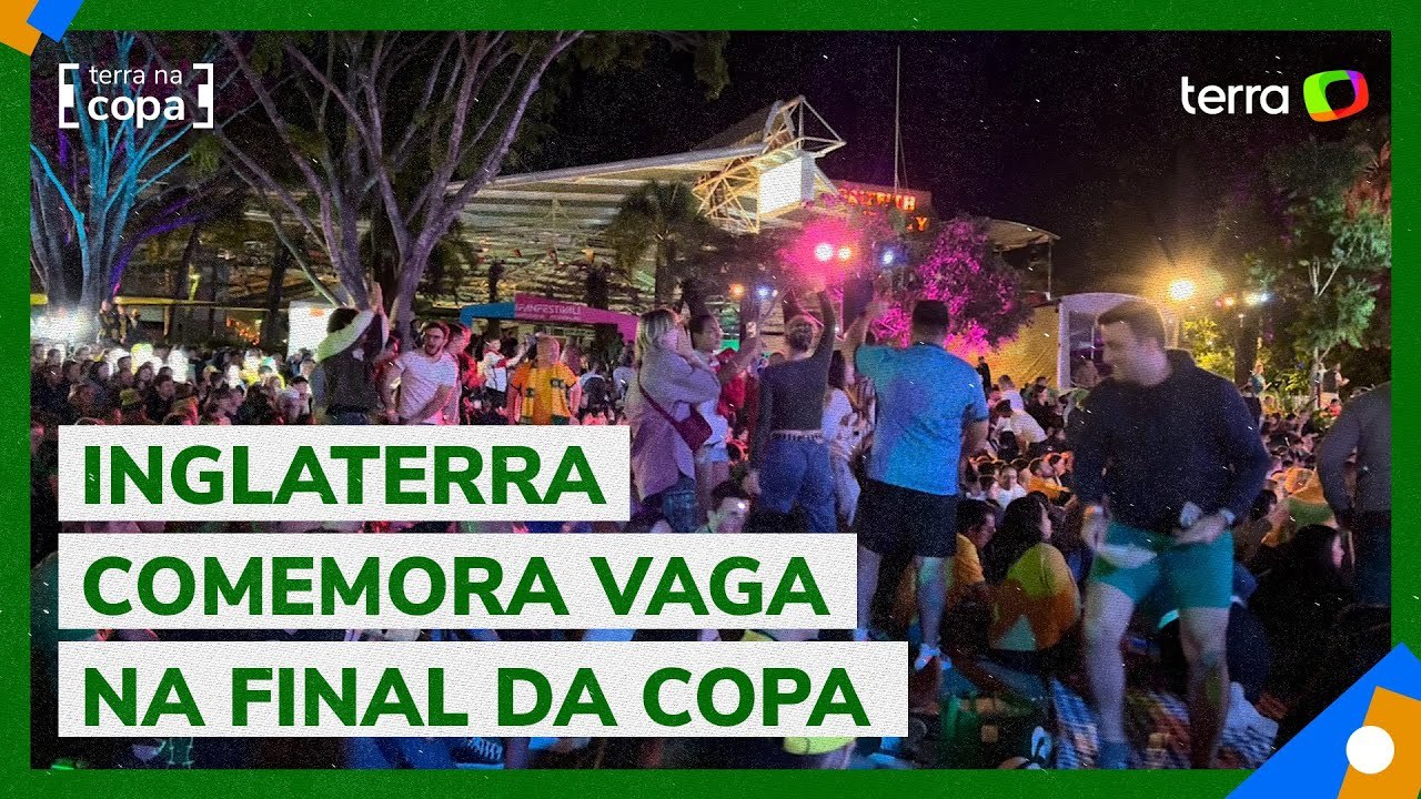 Torcedores acompanham classificação inédita da Inglaterra para a final Copa do Mundo