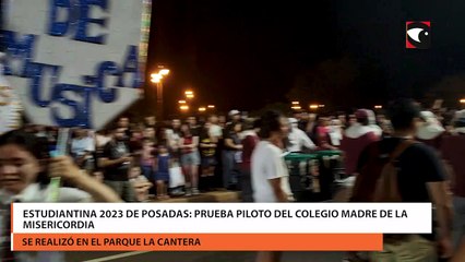 Estudiantina 2023 de Posadas prueba piloto escuela Madre de la Misericordia