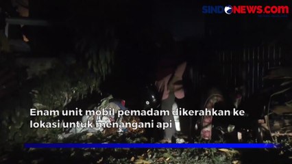 8 Rumah dan 4 Bedeng di Permukiman Padat Kota Baturaja OKU Hangus Dilalap Api
