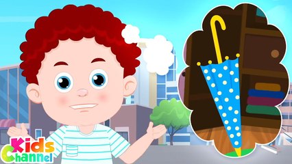 Polka Dotted Umbrella Song - More Schoolies Rhymes By Kids Channel