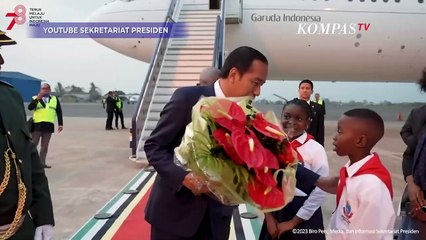 Momen Diaspora Indonesia Sambut Kedatangan Presiden Jokowi di Mozambik