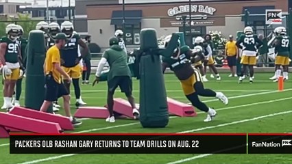 Packers OLB Rashan Gary Returns to Team Drills on Aug. 22