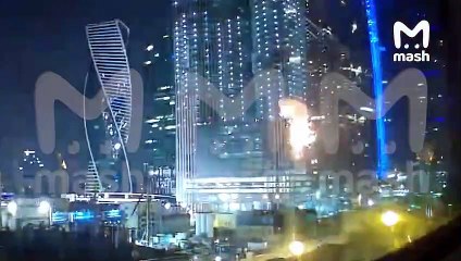 Moskova'nın göbeğindeki bina, drone saldırısında hasar gördü