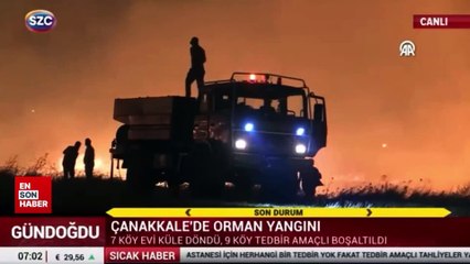 Çanakkale'de yangına müdahale eden görevli ağacın altında kaldı