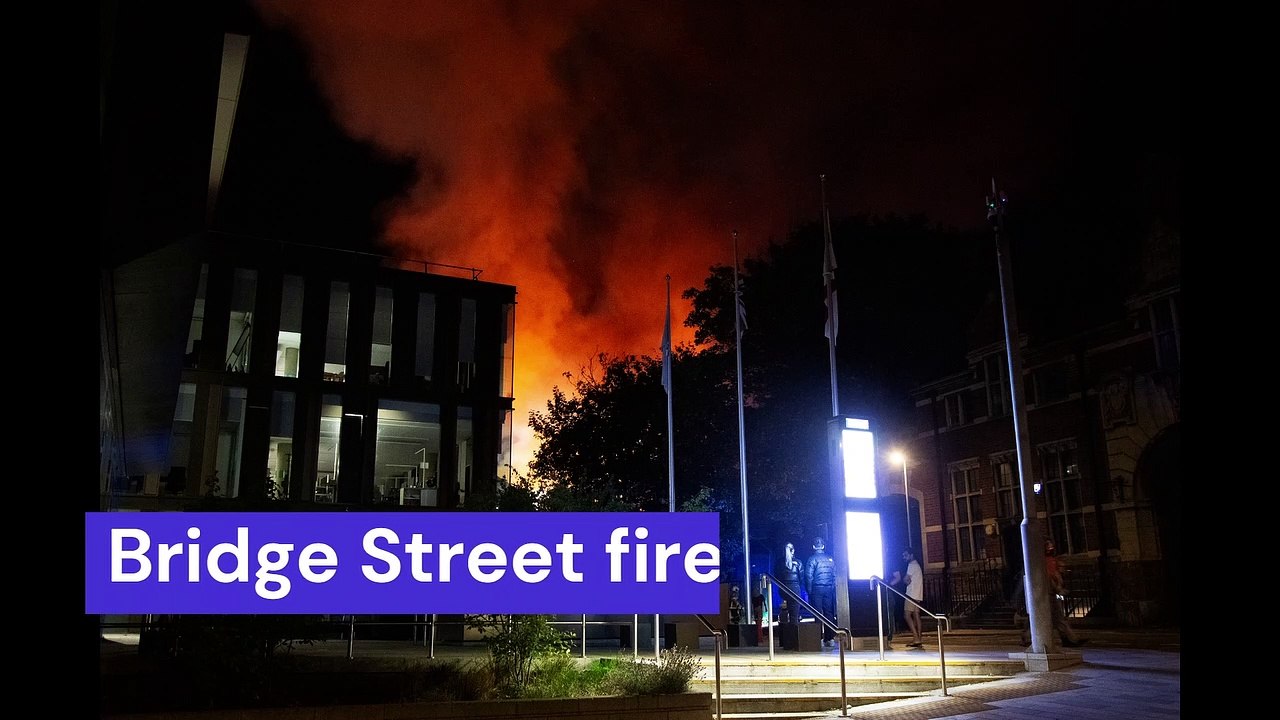 WATCH_ Huge fire in Northampton town centre