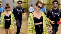 Bollywood Actors Pulkit Samrat And Kriti Kharbanda Spotted At The Airport