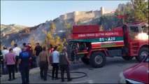 Amasya'da Harşena Kalesi Yakınında Orman Yangını