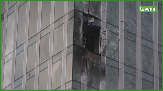 Un bâtiment endommagé à Moscou lors du sixième jour consécutif d'attaques de drone