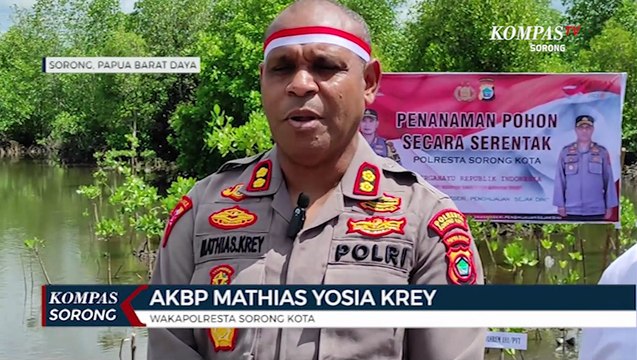 Polresta Sorong Kota Gandeng LHKP Gelar Penanaman Mangrove