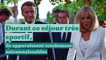 Séances de sport, balades en bateau, Brigitte et Emmanuel Macron méconnaissables en vacances