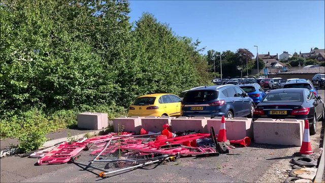 The uncompleted Queensway Gateway Road in St Leonards, East Sussex