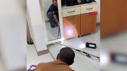Elbise dolabının altından yılan çıktı!