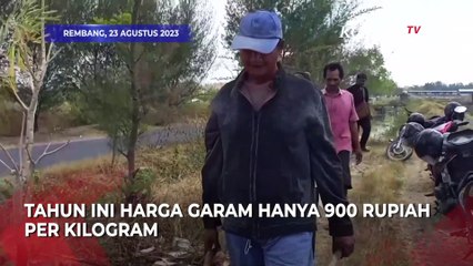Frustrasi, Petani Garam di Rembang Buang Hasil Panen ke Jalanan!