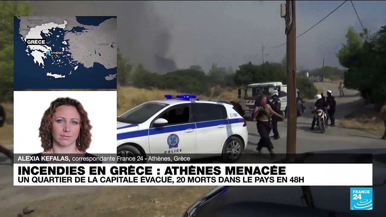 "Tout va très vite" : les pompiers luttent sur plusieurs front en Grèce contre les incendies