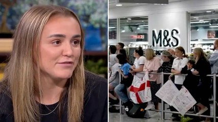 Lioness Georgia Stanway says players had no idea fans were waiting at Heathrow
