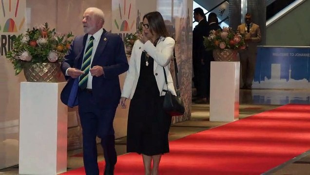Leaders arrive for the BRICS plenary session in South Africa