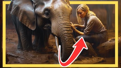 WILD Baby Elephant is DROWNING Animal Protectors Recognize Cries For HELP