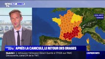 Météo France: 25 départements passent en vigilance orange orages, 19 départements restent en vigilance rouge canicule
