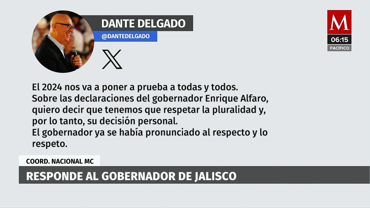 Dante Delgado responde a Enrique Alfaro tras su salida de Movimiento Ciudadano
