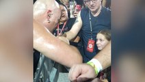 Watch touching moment Disturbed singer David Draiman stops concert after scaring young girl in front row