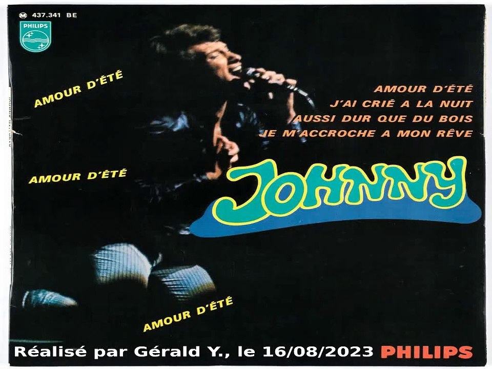Johnny Hallyday_Aussi dur que du bois (E. Floyd-Knock on wood)(Clip 1967)karaoké