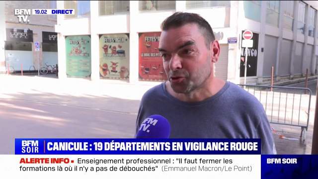 J'essaye d'aider toutes les personnes âgées autour de chez moi ➡ À Agen, où il a fait jusqu'à 40,8°C ce mercredi, les habitants tentent d'adapter leur journée pour supporter la chaleur