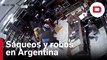 Los videos virales de los robos en tiendas y supermercados de Argentina