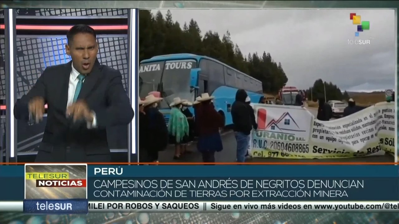 Campesinos peruanos denuncian contaminación por extracción minera