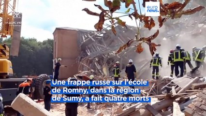 Une école ukrainienne endeuillée par une frappe russe, Moscou encore visé par des drones