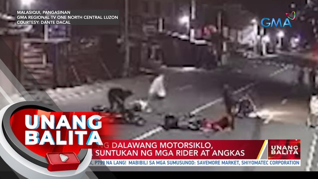 Salpukan ng dalawang motorsiklo, nauwi sa suntukan ng mga rider at angkas | UB