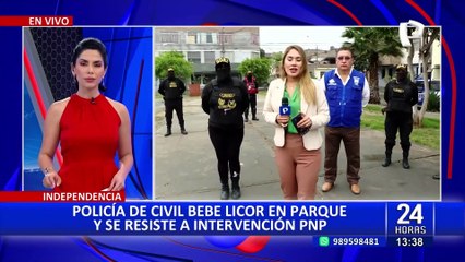 Independencia: Policía vestido de civil se resiste a intervención tras beber licor en parque