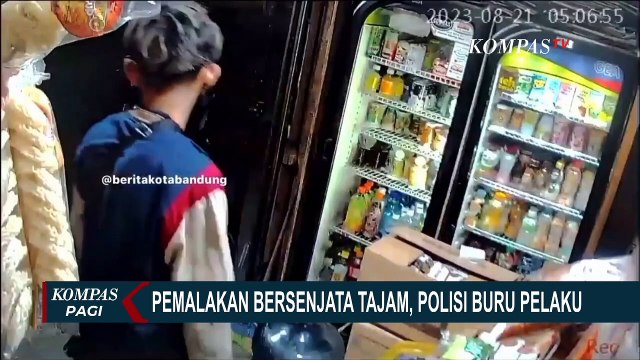 Meresahkan! Pemuda Palak Penjaga Warung di Bandung dengan Senjata Tajam