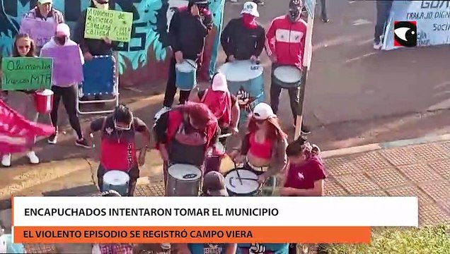 Encapuchados intentaron tomar el municipio